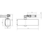 Доводчик TS1500 EN3/4 Braun коричневый в комплекте с тягой 68673