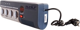 Фото 1/8 Стабилизатор RUCELF SRW-1000-D 1000ВА, диапазон 140-270,однофазный, управление релейное, дисплей,точность 220+-6%, КПД 98%.