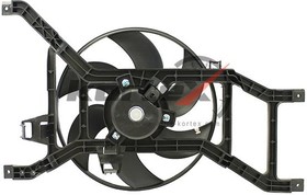 KFD074, Вентилятор радиатора Renault Logan (08-)/Lada Largus (12-) (LFc 0955) с кожухом