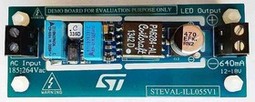 Фото 1/3 STEVAL-ILL055V1, STEVAL-ILL055V1, STEVAL LED Driver Evaluation Board for HVLED815PF for High Power LED