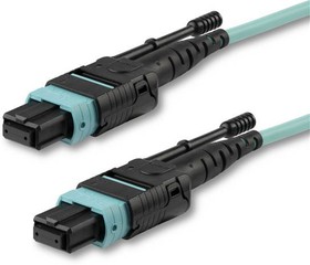 Фото 1/5 MPO12PL10M, MPO to MPO Multi Mode OM3 Fibre Optic Cable, 50/125μm, Aqua, 10m