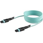 MPO12PL2M, MPO to MPO Multi Mode OM3 Fibre Optic Cable, 50/125μm, Aqua, 2m