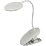 Настольный светильник ЭРА NLED-513-6W-W светодиодный аккумуляторный на прищепке белый Б0057209