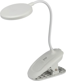 Настольный светильник ЭРА NLED-513-6W-W светодиодный аккумуляторный на прищепке белый Б0057209
