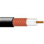 9201 010500, Coaxial Cable RG-58 A/U PVC 4.9mm 52Ohm Bare Copper Black 152.4m
