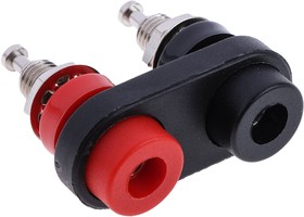 Фото 1/6 BU-P2269, Black, Red Female Banana Socket, 4 mm Connector, Solder Termination, 15A, 1000V dc, Nickel Plating