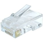 Gembird Вилка RJ-45 (8P8C) универсальная кат.6, контакты 30 микрон (100 шт.) ...