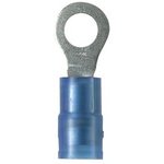 PNF14-14R-M, TERMINAL, RING TONGUE, 1/4", 14AWG, BLUE