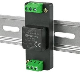 Фото 1/2 PDQE10-Q24-S5-DIN, Isolated DC/DC Converters - DIN Rail Mount 10W 9-36Vin 5V 2000mA Iso Reg DIN