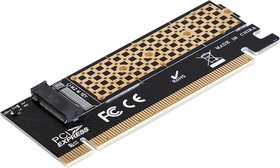 Фото 1/6 EX283709RUS, Переходник ExeGate EXE-529 (M.2 M key -  PCI-E x16 rev.3.0, для установки SSD M.2 M key в слот PCI-E x16, x8 или x4)