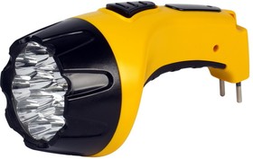Фото 1/2 Аккумуляторный светодиодный фонарь 15 LED с прямой зарядкой Smartbuy, желтый (SBF-85-Y)/60