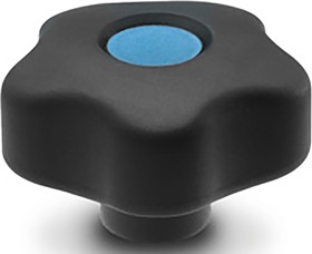 169954-C9 Black Hex Clamping Knob, M10, Threaded Hole