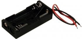 BH2AAAW, Cylindrical Battery Contacts, Clips, Holders & Springs Battery Holder Kit For 2 AAA Cell