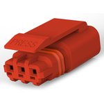 3-2834074-3, Lighting Connectors 3P PLUG, MINI IP67 CONN,RED