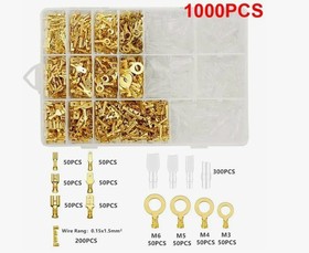 1000шт, Набор обжимных клемм для проводов с изолирующими уплотнительными втулками, Commarketru | купить в розницу и оптом