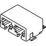 43841-0003, Modular Connectors / Ethernet Connectors MODJACK DUAL PORT SMT 50 SAU 8/8