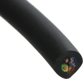 1552200139, Multi-Conductor Cable Thermoplastic Elastomer 3Conductors 19AWG 6.4mm 600V Black WSOR 300m Reel