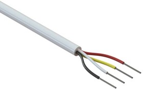 30-00390, Multi-Conductor Cable Polyvinyl Chloride 4Conductors 24AWG 4.7mm 300V White Polyvinyl Chloride