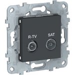 Schneider Electric Unica New Антрацит Розетка R-TV/SAT, одиночная