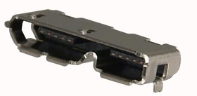KMMX-B10-SMT1SB30TR, USB Connectors MICRO USB 3.0 BSMT TH TABS 10P 30U