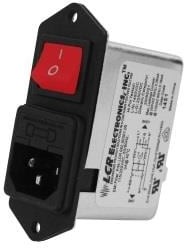 082M.00601.00-RSI, AC Power Entry Modules 6A Medical Filter Red Illum Switch