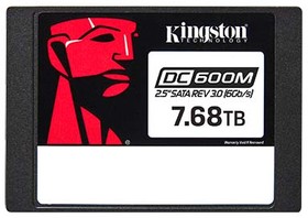 Фото 1/10 Твердотельный накопитель Kingston Enterprise SSD 7,68TB DC600M 2.5" SATA 3 R560/W530MB/s 3D TLC MTBF 2M 94 000/34 000 IOPS 14016TBW (Mixed-U