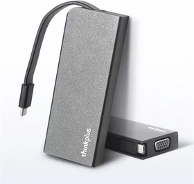 Фото 1/6 Адаптер Lenovo ThinkPlus USB-C 4-in-1 Hub (3x USB 3.1, 1x VGA)