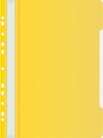 Фото 1/4 Папка-скоросшиватель Бюрократ PS-P20YEL A4 прозрач.верх.лист боков.перф. пластик желтый 0.12/0.16