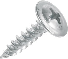 Фото 1/3 Саморез 4,2х38 с прессшайбой, острый, цинк (500 шт/уп) Промрукав