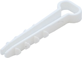 Дюбель-хомут для плоского кабеля 6-12 мм белый (100 шт/уп) Промрукав