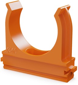 Крепёж-клипса для труб АБС-пластик оранжевая d40 мм в малой упаковке (10шт/300шт уп/кор) Промрукав