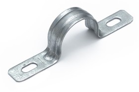 Скоба металлическая двухлапковая усиленная противопожарная СМДУ d25-26 мм (100шт/600шт уп/кор) Промрукав