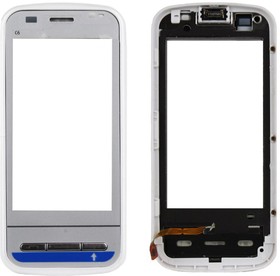 Сенсорное стекло (тачскрин) для Nokia C6-00 белый AAA