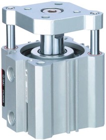 CDQMB20-35, Pneumatic Guided Cylinder - 20mm Bore, 35mm Stroke, CQM Series, Double Acting