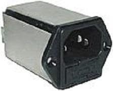 860-04/002, Power Line Filter EMI 50Hz/60Hz 4A 250VAC Solder Lug Flange Mount