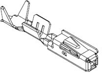 Фото 1/3 98658-1213, 98658, 98658 Cable Mount Female Crimp Terminal