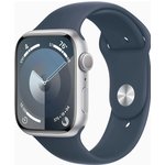 Смарт-часы Apple Watch Series 9 A2980 45мм OLED корп.серебристый Sport Band ...