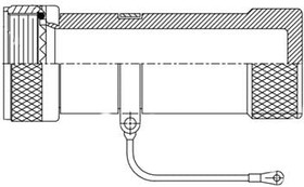 340HS001NF13-2H6B, Circular MIL Spec Backshells ORING SHORT CAP STRT WR ROPE PVC JKT TERM