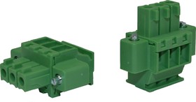 Разъём KLR15GKAM-3.5-03P 3P/7A/320V/1.5mm2/ RM3.5mm/Зелёный (НУ=50шт)