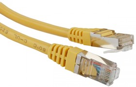 Патч-корд RJ45 - RJ45, 4 пары, S/FTP, категория 6A, 1.5 м, желтый LAN-PC45/S6A-1.5-YL