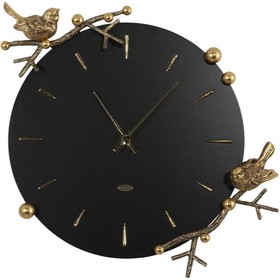 Настенные часы Терра черного цвета диаметр 37 см 43013/коричневый