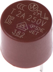Фото 1/3 3821200041, PC Board Non Resettable Fuse, Radial 2A, 250V ac