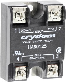 Фото 1/3 HA60125, Solid State Relay - 90-280 VAC Control Voltage Range - 125 A Maximum Load Current - 48-660 VAC Operating Voltage ...