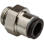 3101 06 10, LF3000 Series Straight Threaded Adaptor, G 1/8 Male to Push In 6 mm ...