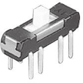 Фото 1/2 CL-SB-22B-02, Slide Switches slide , 2 pole 2 cont., top set., gull-wing, gold contact, 2mm knob