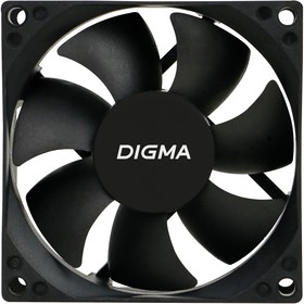 Вентилятор для корпуса Digma DFAN-80 80х80x25 черный 3-pin 4-pin (Molex) 23дБ Ret | купить в розницу и оптом