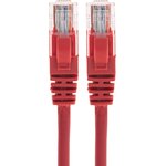 02-0293-1, Патч-корд U/UTP, CAT 6, RJ45-RJ45, 26AWG, LSZH, красный, 1м