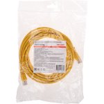 02-0105-5, Патч-корд U/UTP, CAT 5e, RJ45-RJ45, 26AWG, LSZH, желтый, 5м