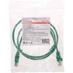 02-0106-1, Патч-корд U/UTP, CAT 5e, RJ45-RJ45, 26AWG, LSZH, зеленый, 1м