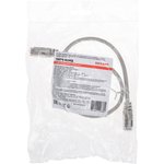 02-0110-05, Патч-корд F/UTP, CAT 5e, RJ45-RJ45, 26AWG, LSZH, серый, 0,5м